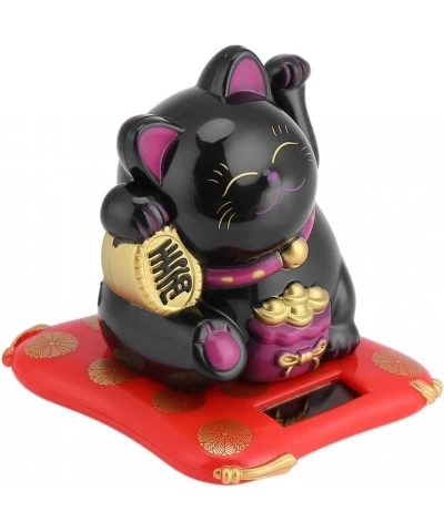 Fortune Lucky Wealth Welcoming Cat Solar Powered Cute Cat with Waving Arm Home Display Car Decor(Black) $19.82 Solar Power Kits