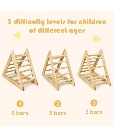 Wooden Climbing Triangle Ladder Toddler Triangle Climber with 3 Different Climbing Ladders for Kids 3 Years Old+ Indoor Playf...