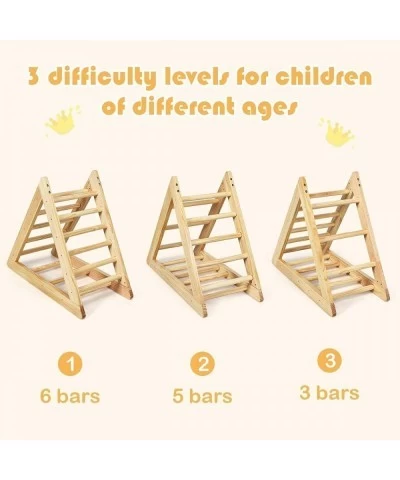 Wooden Climbing Triangle Ladder Toddler Triangle Climber with 3 Different Climbing Ladders for Kids 3 Years Old+ Indoor Playf...