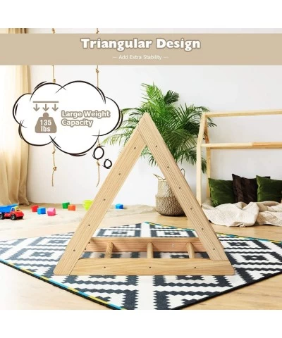 Wooden Climbing Triangle Ladder Toddler Triangle Climber with 3 Different Climbing Ladders for Kids 3 Years Old+ Indoor Playf...