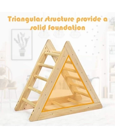 Wooden Climbing Triangle Ladder Toddler Triangle Climber with 3 Different Climbing Ladders for Kids 3 Years Old+ Indoor Playf...