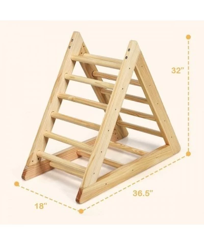 Wooden Climbing Triangle Ladder Toddler Triangle Climber with 3 Different Climbing Ladders for Kids 3 Years Old+ Indoor Playf...