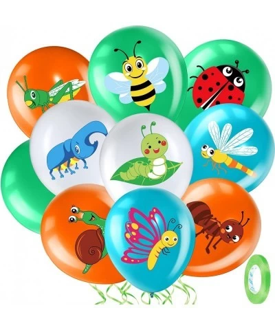 50 Pack Spring Summer Bug Birthday Party Decorations 12 Inch Reptile Birthday Party Latex Balloons Butterfly Bug Birthday Par...