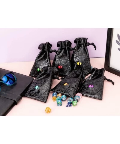 6 Pack Dice Bags with Eye Design Drawstring Pouch Storage Bag for Game Dices Coins and Accessories $41.68 Game Accessories