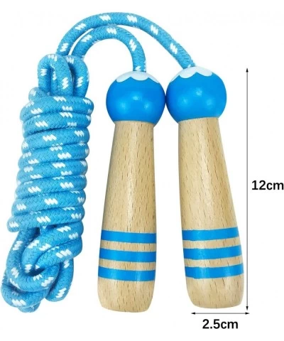 2 Pack Jump Rope for Kids Adjustable Kids Jump Rope for Girls Boys Skipping Fitness Rope for Toddlers Wooden Handle Cotton Ju...