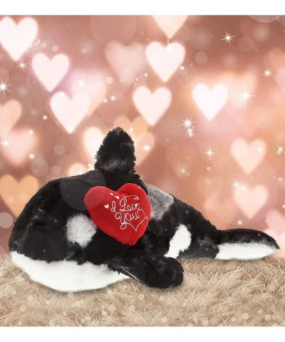 I Love You Plush Wild Large Killer Whale - Cute Stuffed Animal with Heart and with Name Personalization for Valentines Annive...