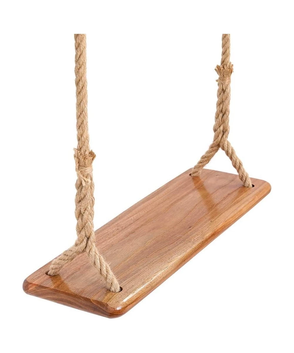 Tree Swing Seat Hanging Wooden Tree Swings for Children Adult Kids Garden Yard Indoor Elm Wood Durable Can Withstand 440IB Ad...