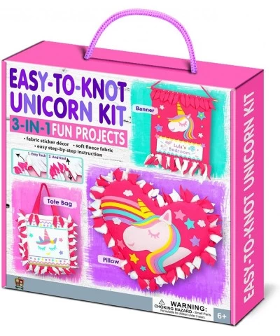 C.S. Kids Easy-to-Knot Unicorn Themed 3 in 1 DIY Kit | Fun DIY Arts and Craft Gifts Make Your Own for Kids | Educational Guid...