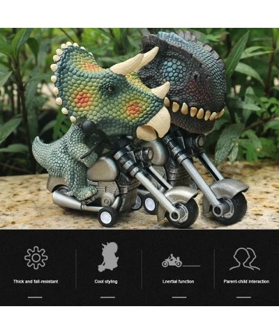 Dino Toys 4PCS Friction Powered Inertia Animal Motorcycle Toy Vehicle Gifts for Kids Boys Age 3 4 5 6 7 8Shark Toy Car Specia...