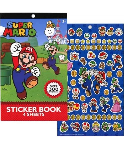 Store Mario Paint Posters Set - 4 Pc Bundle with Super Mario Painting Activity Book 600+ Stickers and More | Super Mario Colo...