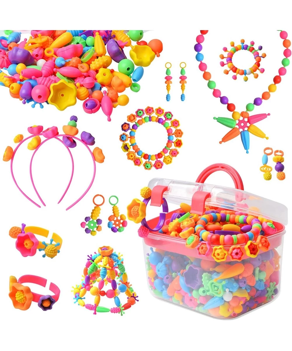 550Pop Beads Jewelry Making Kit Arts and Crafts for Girls Age 3 4 5 6 7 Year Old Kids Toys Hairband Necklace Bracelet and Rin...