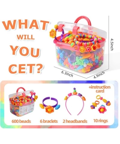 550Pop Beads Jewelry Making Kit Arts and Crafts for Girls Age 3 4 5 6 7 Year Old Kids Toys Hairband Necklace Bracelet and Rin...