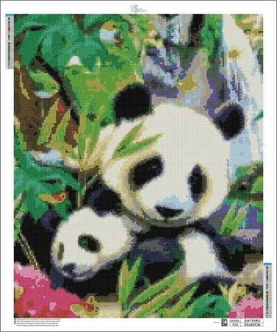 Painting with Diamonds Diamond Art Kit for Kids and Adults Multiple Sizes Great DIY Hobby or Gift Sparkly Selections Panda Mo...