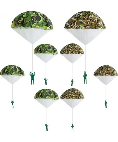 Army Camo Parachute Toys for Kids - Hand Throwing Kids Outdoor Games Toys Army Men Action Figures Tangle Free Throwing Toy Pa...