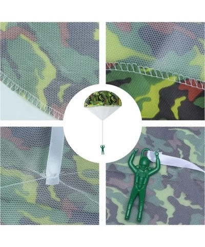 Army Camo Parachute Toys for Kids - Hand Throwing Kids Outdoor Games Toys Army Men Action Figures Tangle Free Throwing Toy Pa...