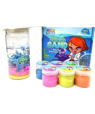 Atlantis Sand Hydrophobic Magic Sand Box Set Over 2lbs of Sand 6 Colors (Green Yellow Pink Blue Orange Purple) $32.97 Craft Kits