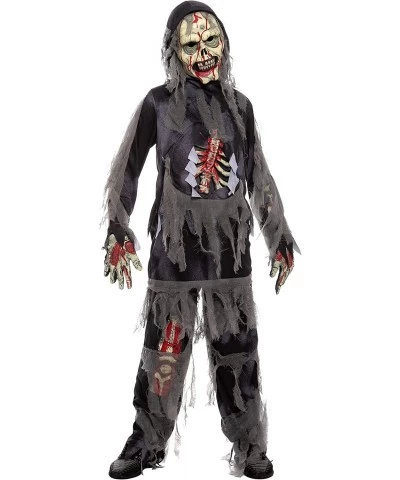 Horror Black Zombie Costume for Halloween Dress Up Party Festivals Theme Party Costumes $46.76 Kids' Costumes