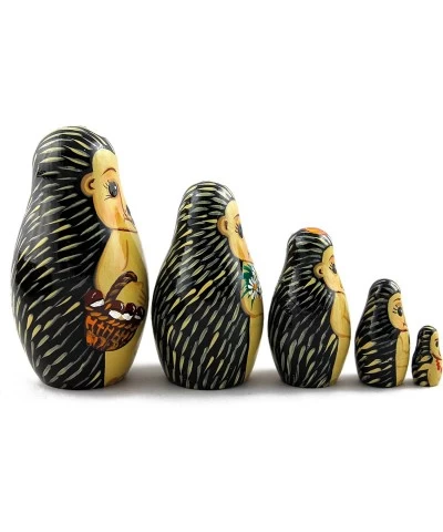 Nesting Dolls Hedgehogs Toys Set 5 pcs - Hedgehogs Animal Figurines $43.13 Nesting Dolls