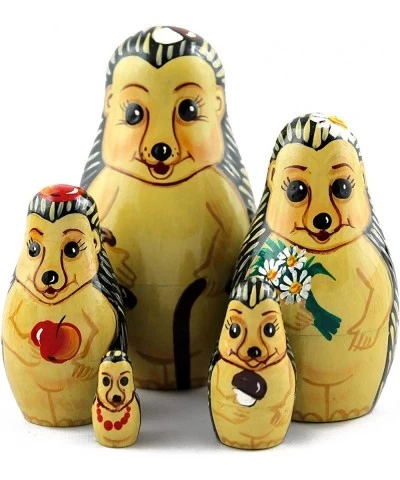 Nesting Dolls Hedgehogs Toys Set 5 pcs - Hedgehogs Animal Figurines $43.13 Nesting Dolls