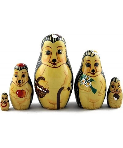 Nesting Dolls Hedgehogs Toys Set 5 pcs - Hedgehogs Animal Figurines $43.13 Nesting Dolls