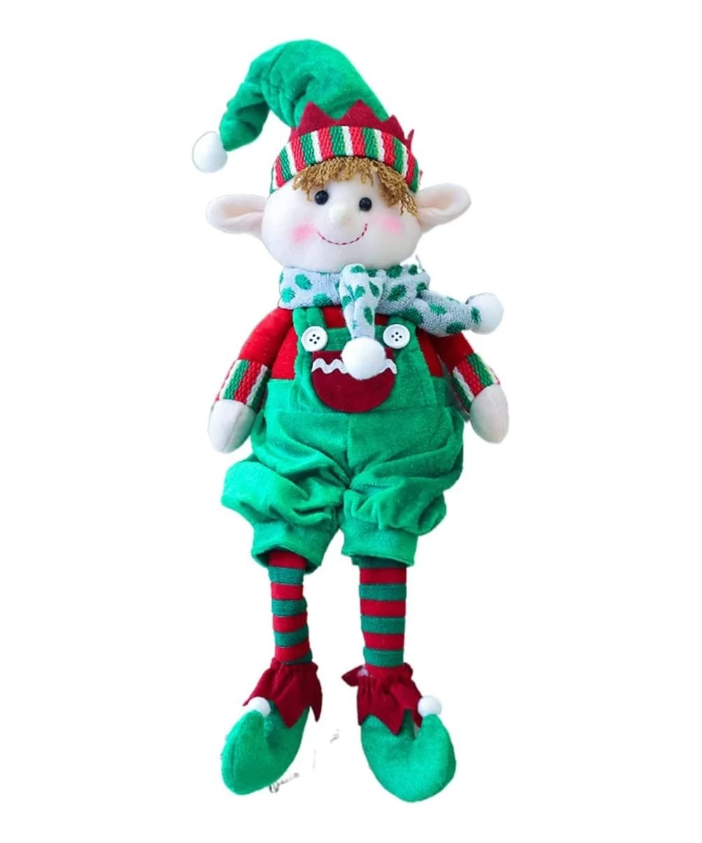 Elf Plush Christmas Stuffed Toys Long-Legged Doll Plush Stuffed Dolls for Girls Christmas Party Favors Holiday Décor (Green 4...