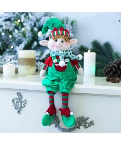 Elf Plush Christmas Stuffed Toys Long-Legged Doll Plush Stuffed Dolls for Girls Christmas Party Favors Holiday Décor (Green 4...