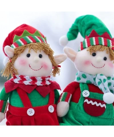 Elf Plush Christmas Stuffed Toys Long-Legged Doll Plush Stuffed Dolls for Girls Christmas Party Favors Holiday Décor (Green 4...