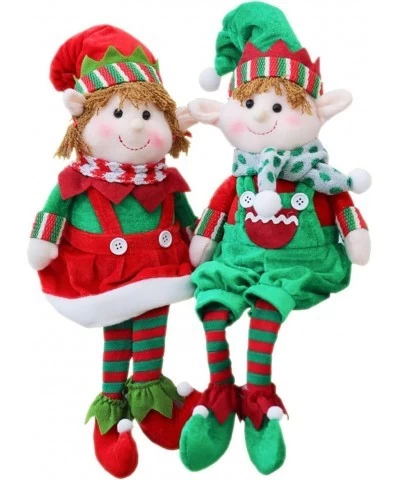 Elf Plush Christmas Stuffed Toys Long-Legged Doll Plush Stuffed Dolls for Girls Christmas Party Favors Holiday Décor (Green 4...