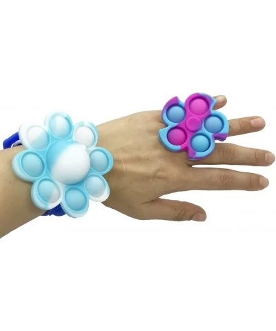 Light Up Push Pop Fidget Spinner Bracelet Push Bubble Fidget Watch Wristband Fidget with Pop Spinner Fidget Sensory Ring Fing...