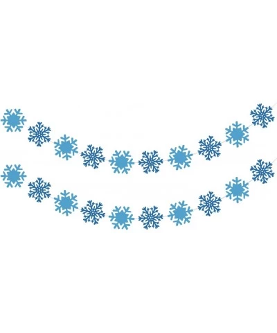 Snowflake Banner?Snowflake Garland Blue Snowflake Decorations Hanging Snowflake Decorations Winter Wonderland Decorations Win...