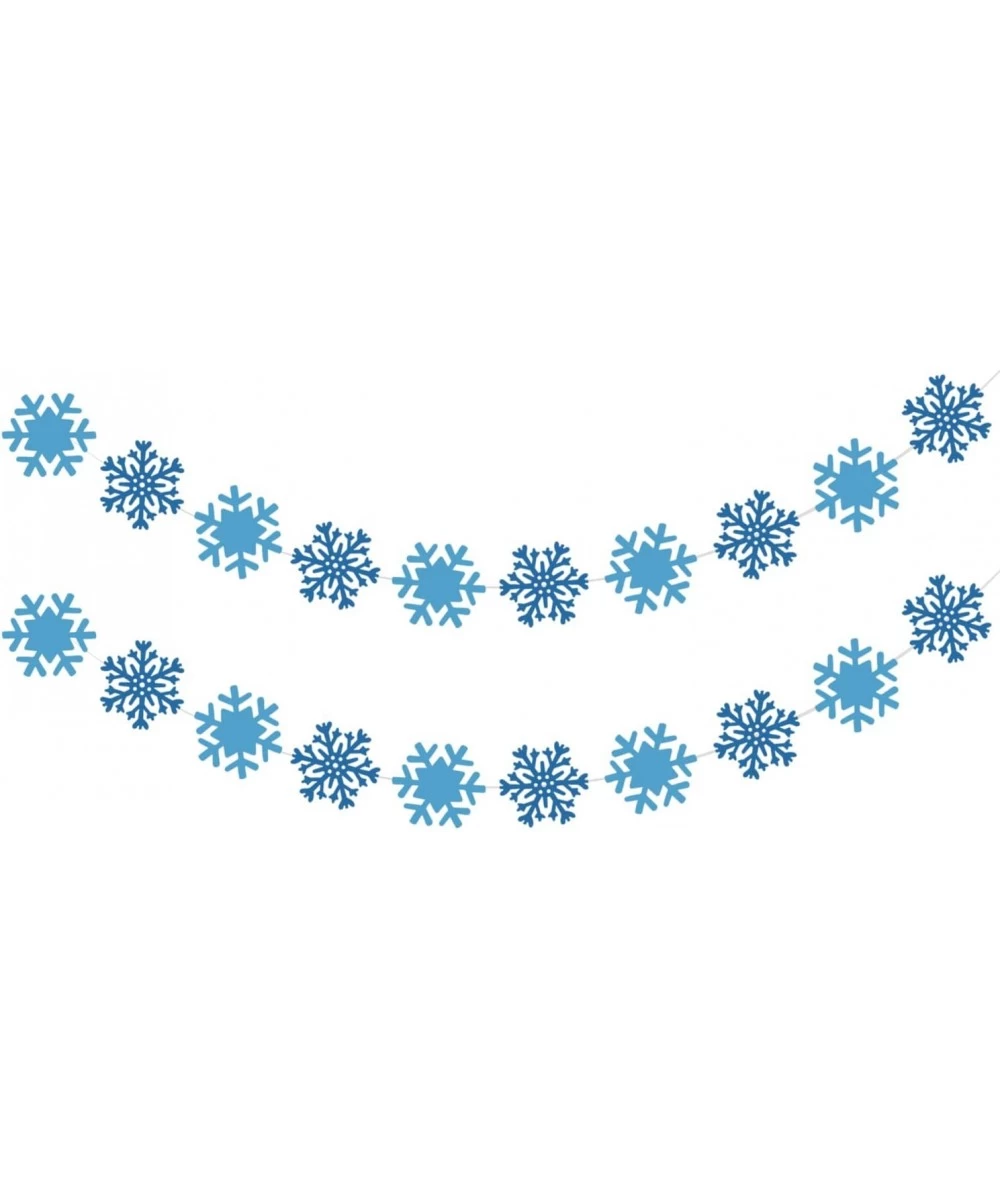 Snowflake Banner?Snowflake Garland Blue Snowflake Decorations Hanging Snowflake Decorations Winter Wonderland Decorations Win...