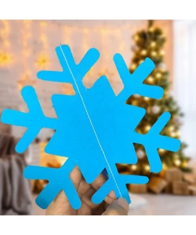 Snowflake Banner?Snowflake Garland Blue Snowflake Decorations Hanging Snowflake Decorations Winter Wonderland Decorations Win...