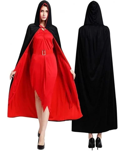 Men Women Boys Girls Halloween Hooded Cloak Vampire Cape for Christmas Halloween Cosplay Wizard Witch Costumes $21.17 Kids' C...