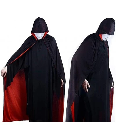 Men Women Boys Girls Halloween Hooded Cloak Vampire Cape for Christmas Halloween Cosplay Wizard Witch Costumes $21.17 Kids' C...