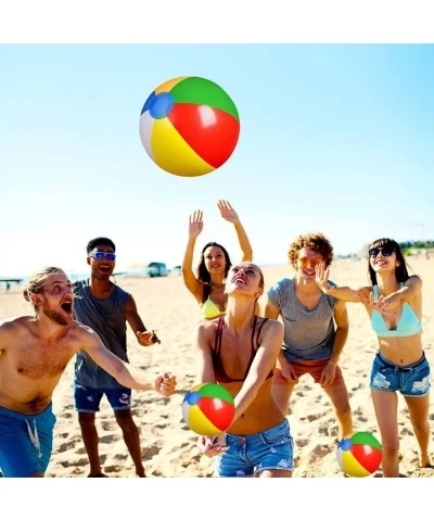 Beach Balls Inflatable Beach Balls Bulk Kids Pool Party Toys 8-12（in） 12-Pack Rainbow Colors Outdoor Activities Summer Water ...