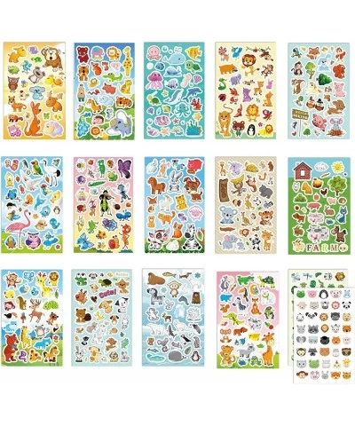 Animal Stickers Assortment Set 8 Sheets (1800+ Count) 16 Themes Collection for Kids Children Teacher Parent Grandparent Schoo...