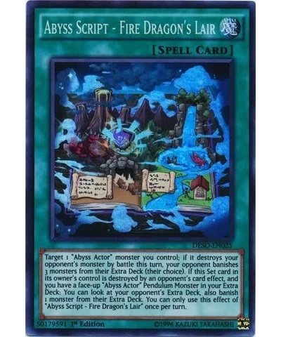 Abyss Script - Fire Dragon39 s Lair (DESO-EN025) - Destiny Soldiers - 1st Edition - Super Rare $11.47 Card Games