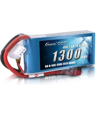 7.4V 1300mAh 2S 45C LiPo Battery Pack with Deans Plug for Glider 3D Plane Park Flyers Vortex RC Helicopter Airplane FPV Quadc...