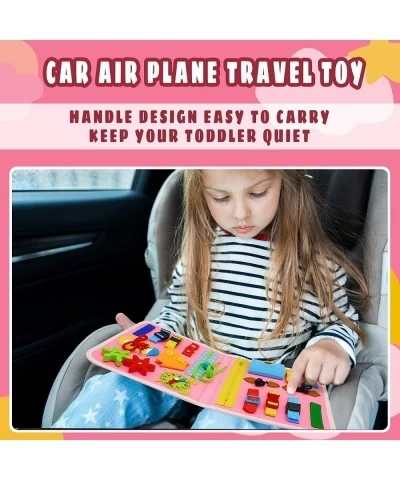 Busy Board for Toddler - Kids Travel Activity Toys Car Games Road Trip Busy Board Learning Basic Life Skills Montessori Senso...