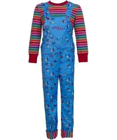 Kids Boys Girls Chucky Costume Halloween Rainbow Stripe Jumpsuit Good Guys Doll Cosplay Overall $62.96 Kids' Costumes