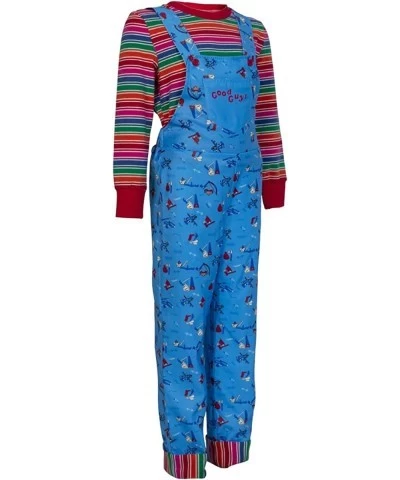 Kids Boys Girls Chucky Costume Halloween Rainbow Stripe Jumpsuit Good Guys Doll Cosplay Overall $62.96 Kids' Costumes