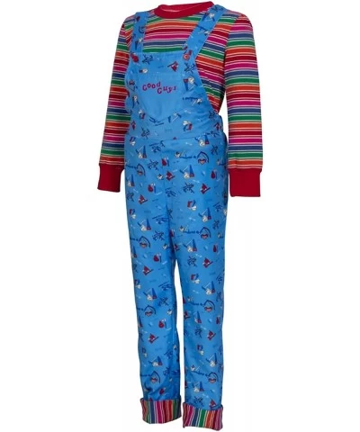 Kids Boys Girls Chucky Costume Halloween Rainbow Stripe Jumpsuit Good Guys Doll Cosplay Overall $62.96 Kids' Costumes