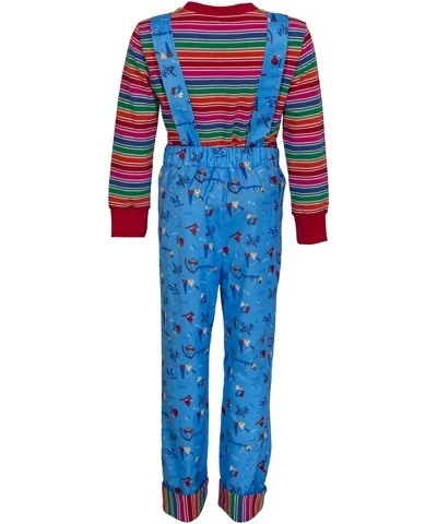 Kids Boys Girls Chucky Costume Halloween Rainbow Stripe Jumpsuit Good Guys Doll Cosplay Overall $62.96 Kids' Costumes