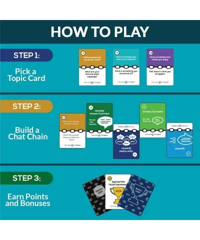 Chat Chains - Fun Therapy Games for Kids - Social Skills Activities for Kids Teens and Adults - Speech Therapy Games - Conver...