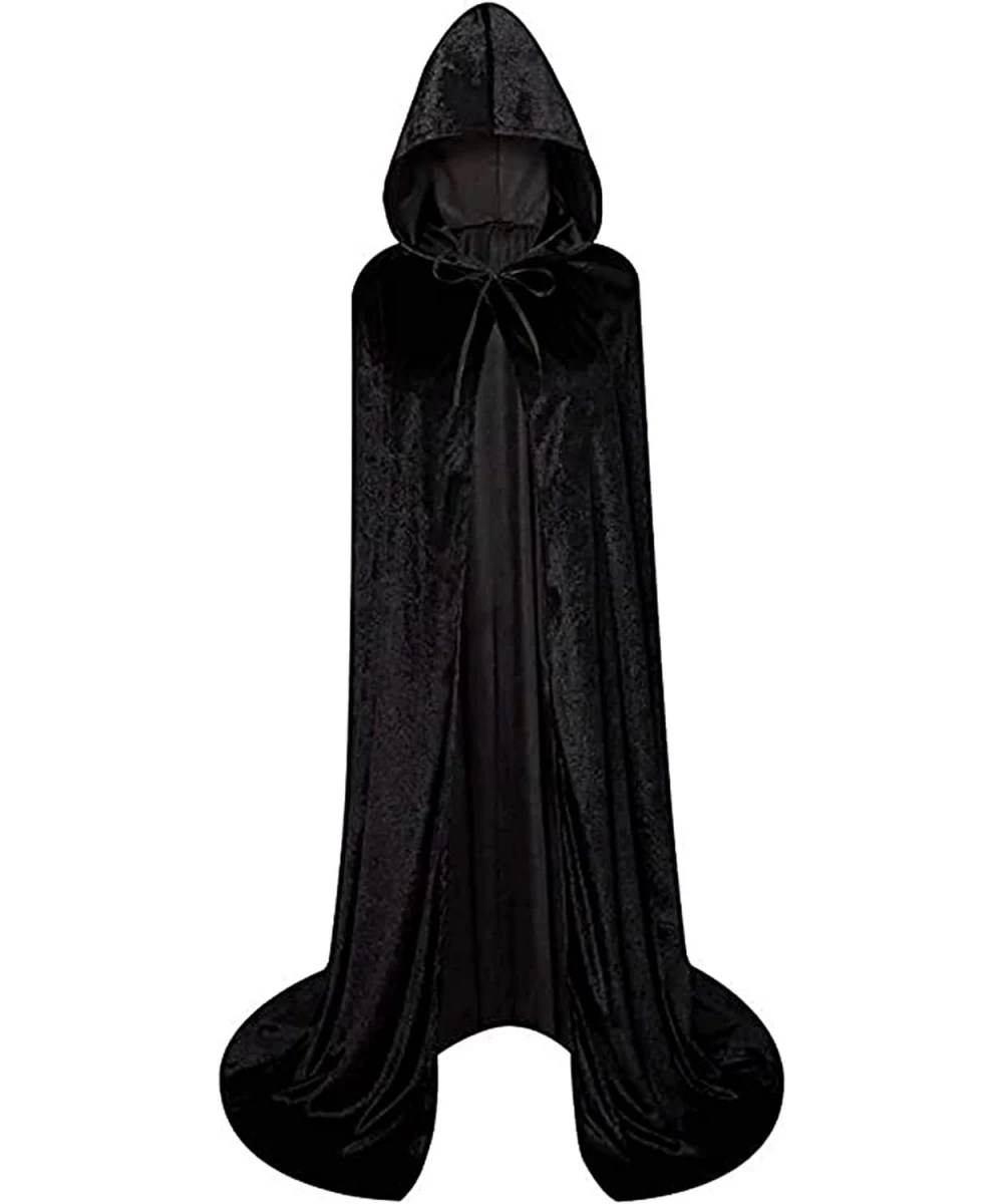 Halloween Hooded Cloak Long Velvet Cape Cosplay Costumes One Size Fits All $28.95 Kids' Costumes