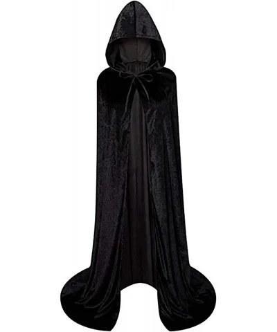 Halloween Hooded Cloak Long Velvet Cape Cosplay Costumes One Size Fits All $28.95 Kids' Costumes