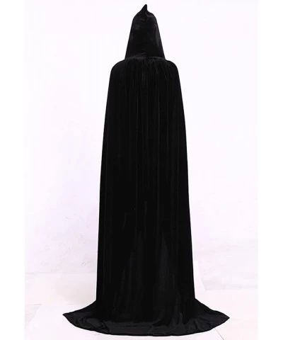 Halloween Hooded Cloak Long Velvet Cape Cosplay Costumes One Size Fits All $28.95 Kids' Costumes