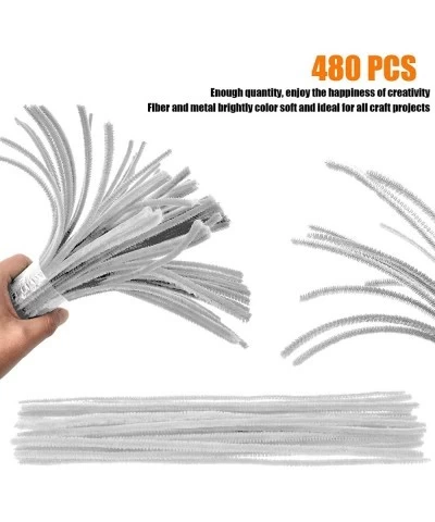 480Pcs Pipe Cleaners Chenille Stems Bendable Fuzzy Sticks in Bulk for DIY Art Creative Christmas Crafts Supplies Decorations ...