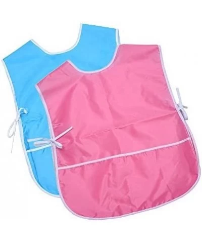 2 Pieces Children's Art Smock Artist Smock Waterproof Painting Apron (Blue and Pink) $16.51 Kids' Artist Aprons & Smocks