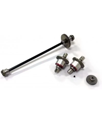 Upgraded Powder Alloy Main Central Axle Drive Shaft with Aluminum Powder Alloy Differential Assembly Spare Part Kit for 1:14 ...